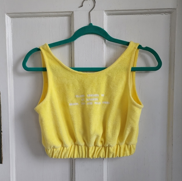 Zara | Tops | Zara Terry Cloth Cropped Tank Top | Poshmark
